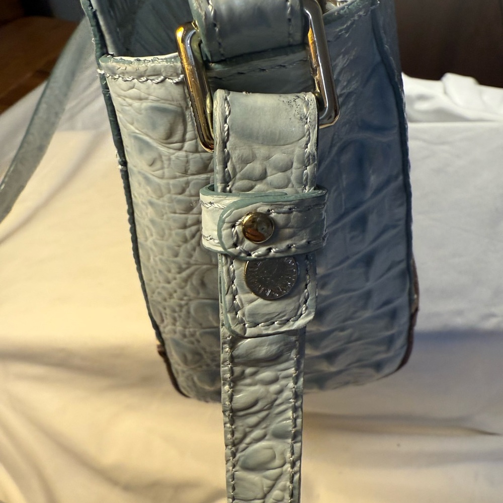 Brahmin Carrie Crossbody Sky Viognier Genuine Leather Bag NWOT - Picture 11 of 13